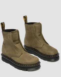 Zebzag Laceless Nubuck Boots in Dms Olive