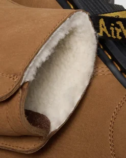 ZEBZAG LACELESS WARM LINED SLIP ON NUBUCK BOOTS in Desert Brown