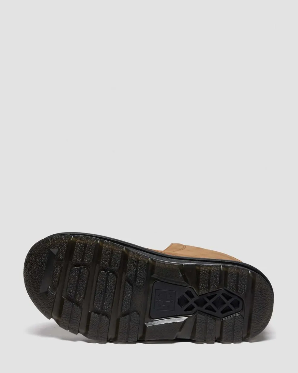 ZEBZAG LACELESS WARM LINED SLIP ON NUBUCK BOOTS in Desert Brown