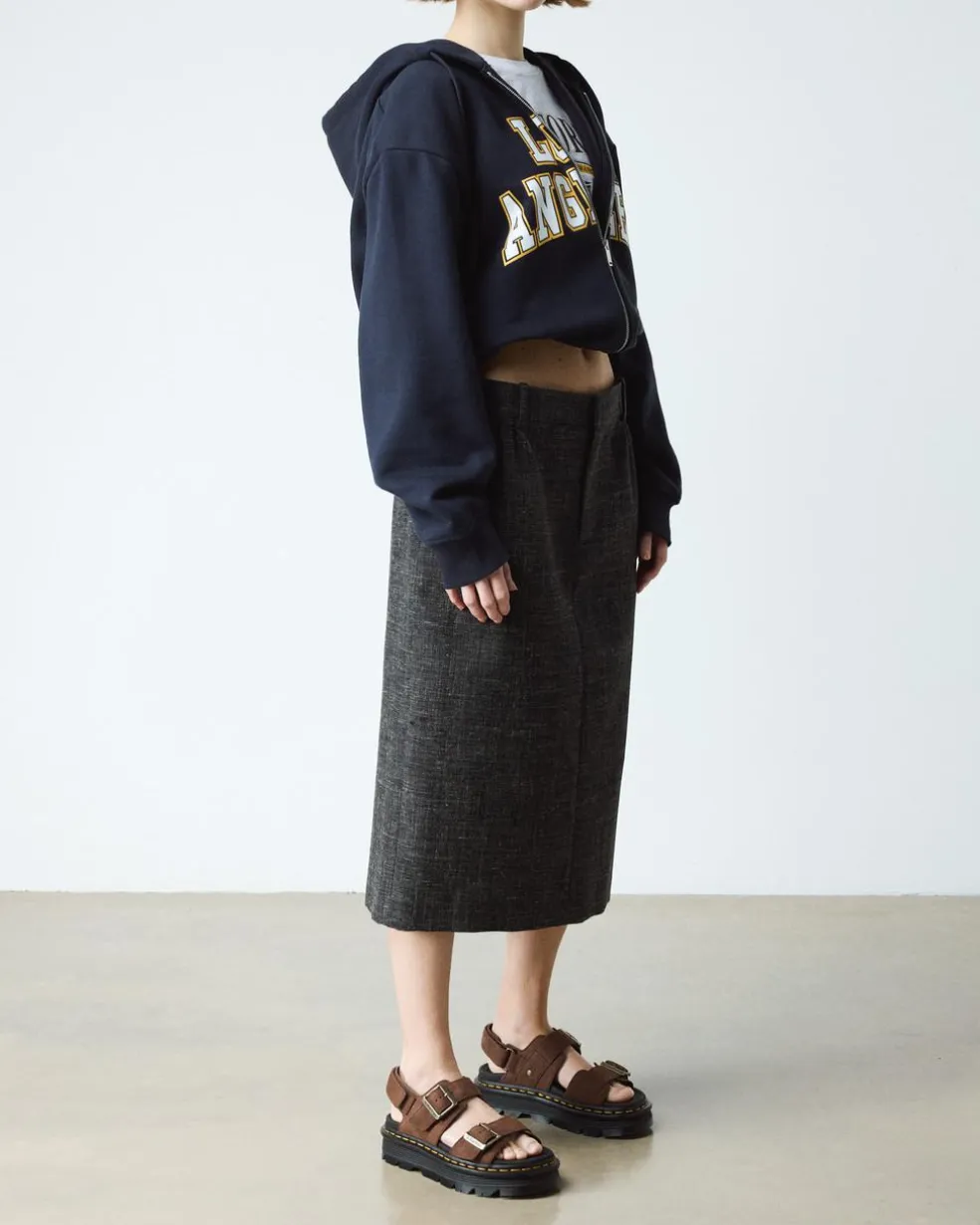 Zebzag Nubuck Platform Sandals in Sepia Brown