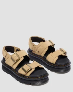 Zebzag Suede Platform Sandals in Savannah Tan