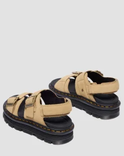 Zebzag Suede Platform Sandals in Savannah Tan