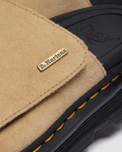 Zebzag Suede Platform Slides in Savannah Tan